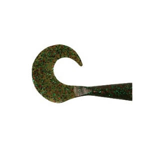 WOLF TAIL - Color Mossgreen Glitter