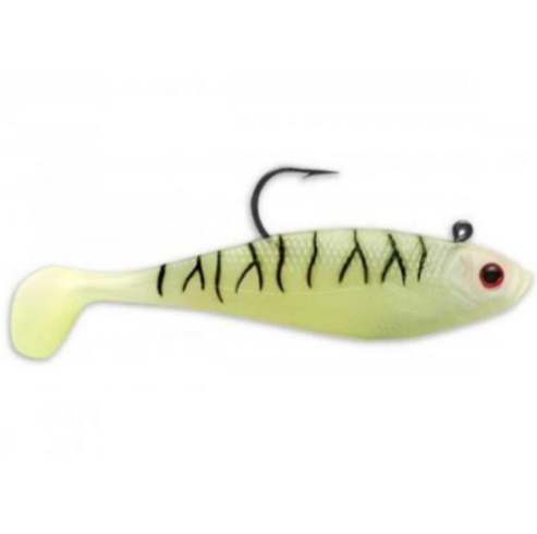 WildEye Swim Shad – the Original – 6” 7/8oz – 15 cm/62gr – GLOW TIGER