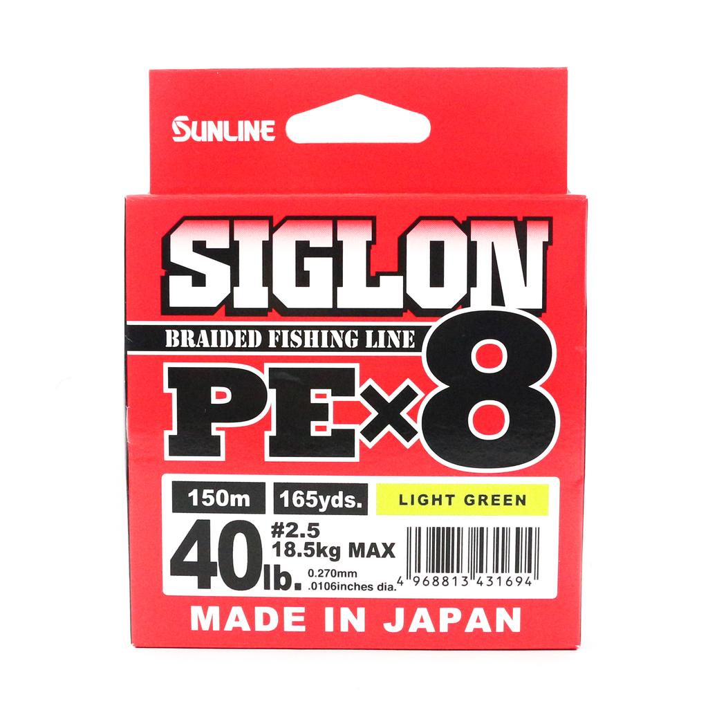SUNLINE SIGLON PE X8 LIGHT GREEN 150M 40LB #2.5