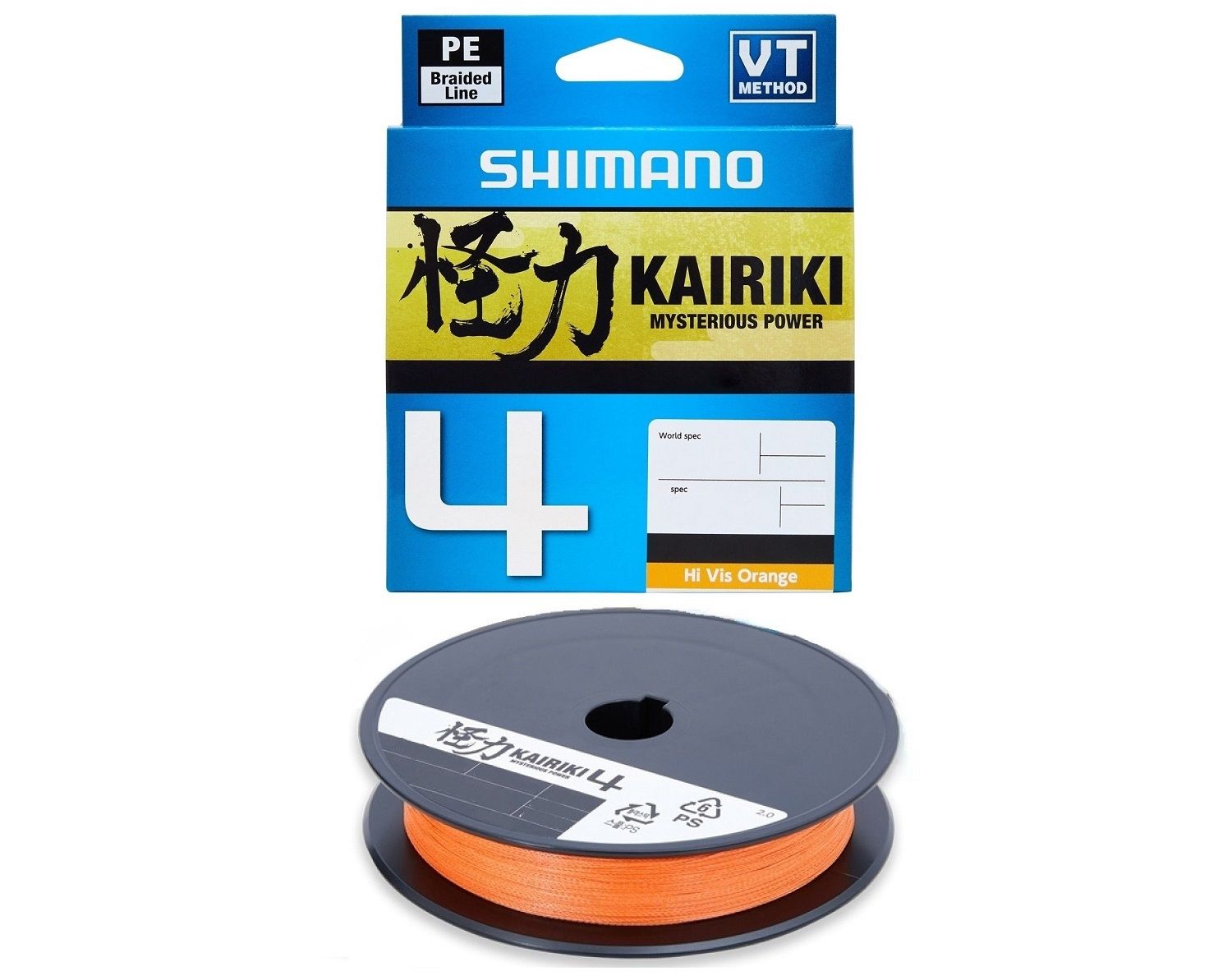 Kairiki 4 - 150mt - 0.190mm - 18.0lb - color Hi Vis Orange