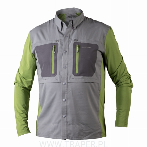 Shirt solar pro light kiwi/grey traper -  taglia XL