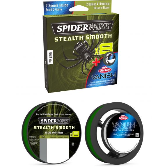 SPIDERWIRE X8 + VANISH 0.19mm 150m 18kg Moss Green