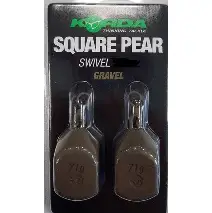 SQUARE PEAR INLINE GRAVEL 5 OZ (2PZ.)