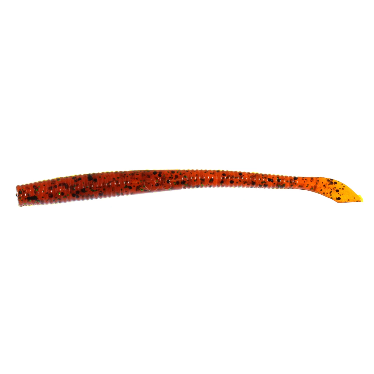 4" KUT TAIL WORM Pumpkin W/BLK & GRN
