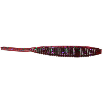 4" SHAD SHAPE WORM Watermelon/BLK&RED