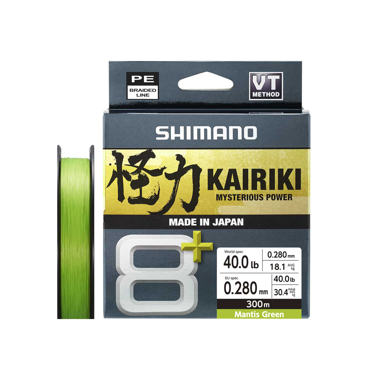 Shimano Lenze Kairiki 8+ 300m 0.28mm 31.9kg M. Green