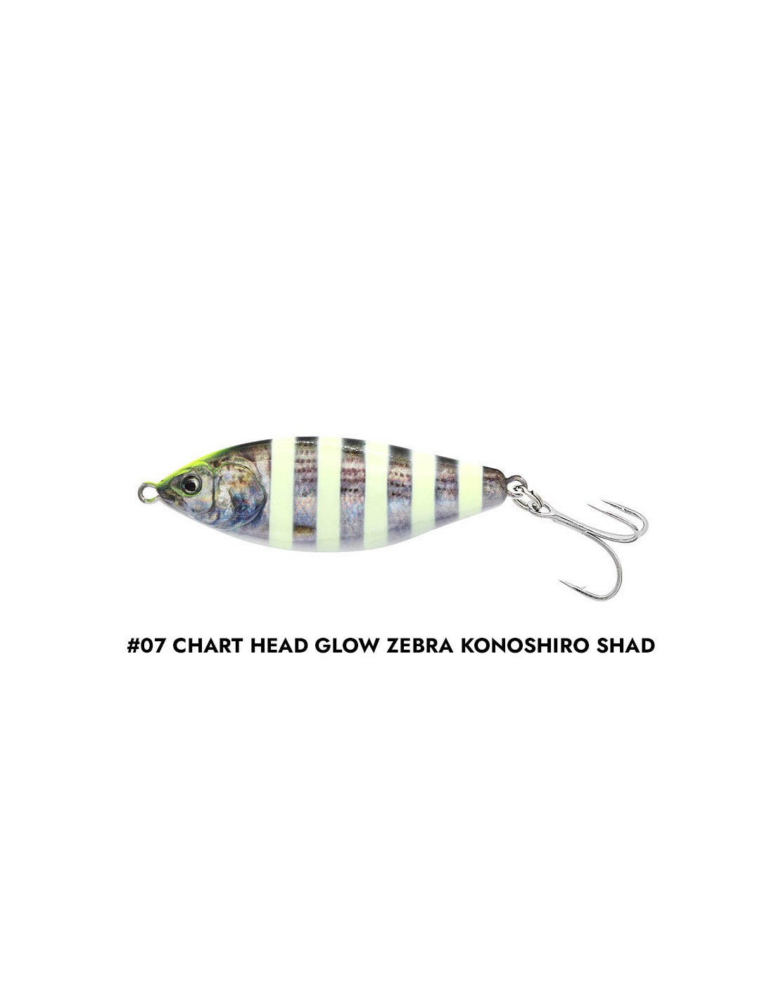 FORMA SPOON – 38 - CHART HEAD GLOW ZEBRA KONOSHIRO SHAD 
