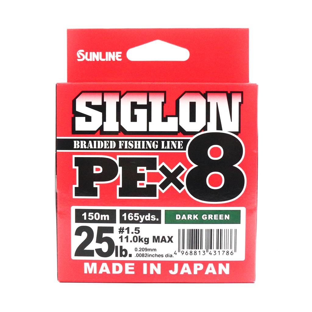 SUNLINE SIGLON PE X8 150M 25LB Dark Green