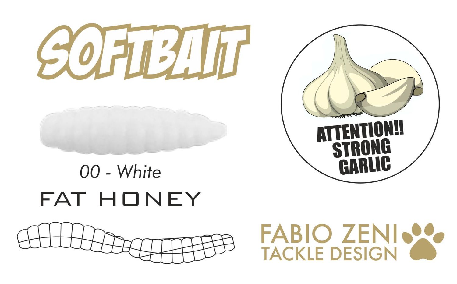 FAT HONEY GARLIC 1" 00 WHITE 12pc