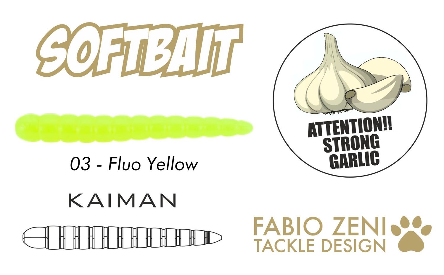 KAIMAN GARLIC 2" 03 FLUO YELLOW  7pc