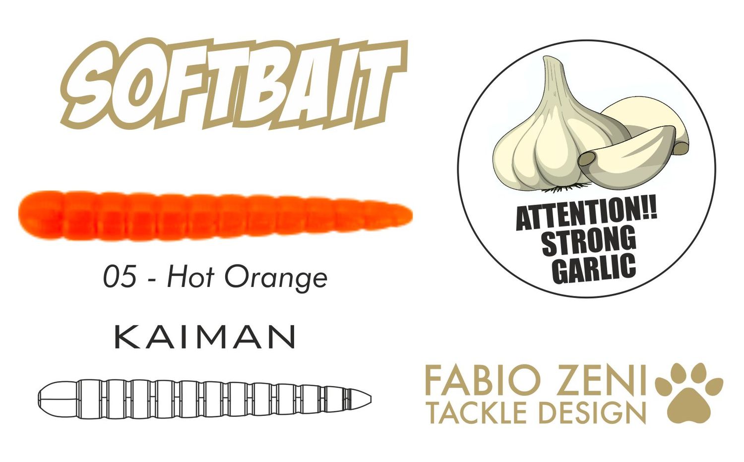 KAIMAN GARLIC 2" 05 HOT ORANGE 7pc