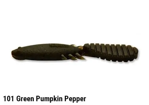 KEITECH PADDLIN' BEAVER 3.5" COL.101S GREEN PUMPKIN PP