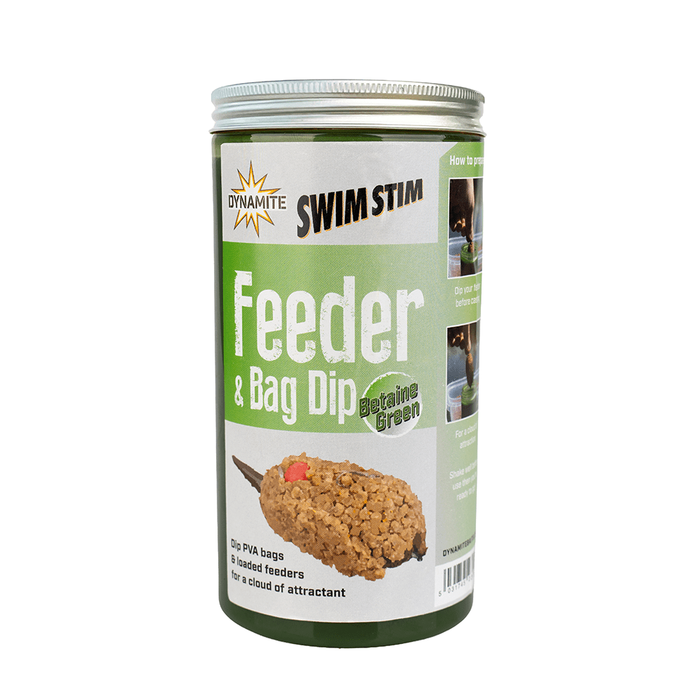 SWIM STIM FEEDER & BAG DIP 500ML BETAINE GREEN