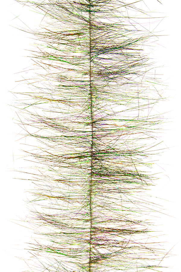 Sparkle Minnow Body Brush - Peacock