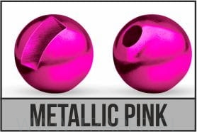 Tungsten Bead Slotted 3.5mm - Metallic Pink