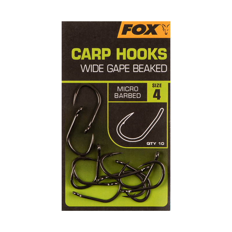 Fox Carp Hooks - Wide Gape - size 2 